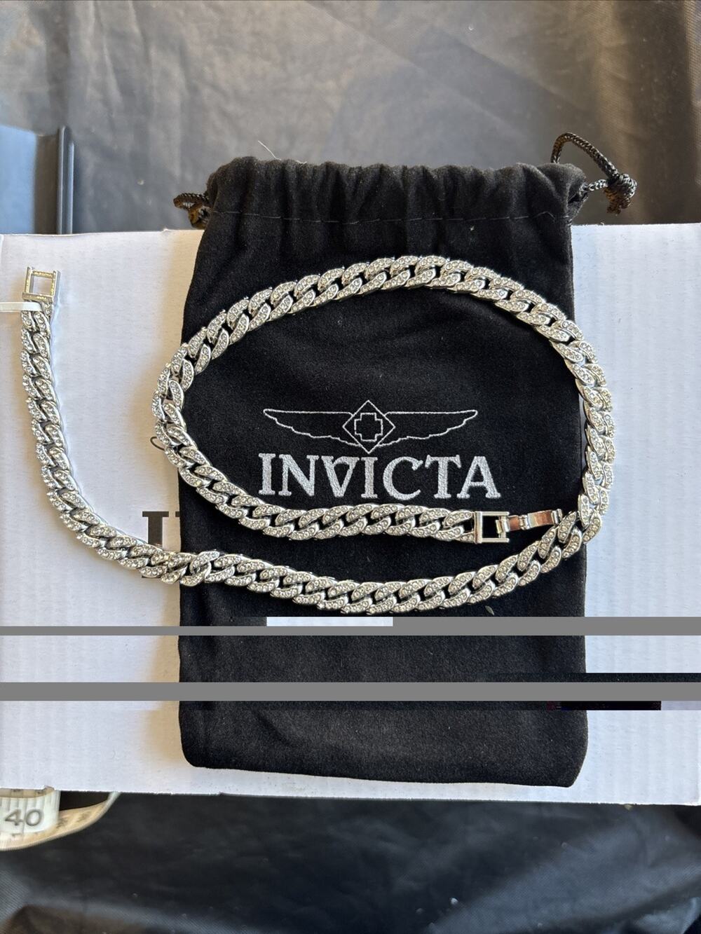 Invicta Elements Iced Out Cuban Chain Necklace 80948